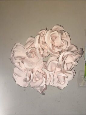 Blush Pink Flower Wreath Wall Decor Farmhouse Nursery Wedding